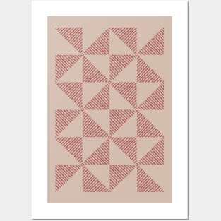 Boho stripes of triangles Posters and Art